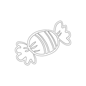 Candy black and white clipart