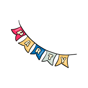 Colorful Party Banner clipart