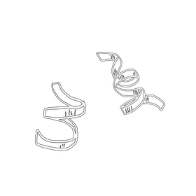 Party Ribbon black and white clipart