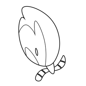 Woodpecker eating worm black and white clipart
