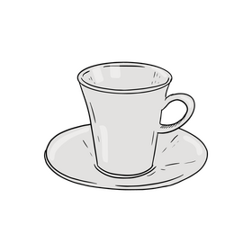 Ceramic Cup and Plate clipart