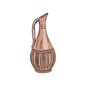 Decorative Pottery Decanter clipart