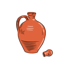 Clay Pot with Lid clipart
