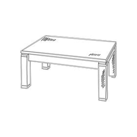 Simple Rectangle Coffee Table black and white clipart