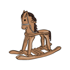 Wooden Rocking Horse clipart