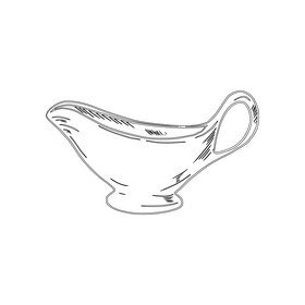 Ceramic Cup And Plate Black And White Clipart