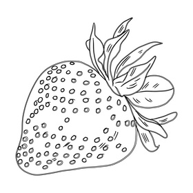 Strawberry black and white clipart free download