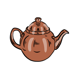 Clay Teapot clipart
