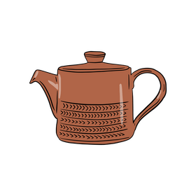 Clay Teapot clipart