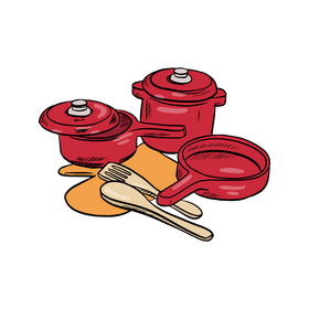 Set of Toy Dishes clipart