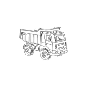 Truck Toys black and white clipart