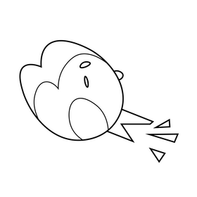 Woodpecker sound black and white clipart