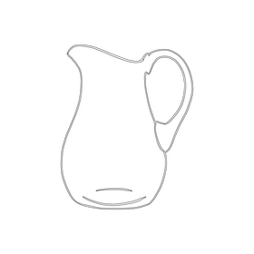 Water Decanter, Jug black and white clipart