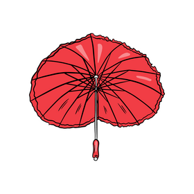 Heart Shaped Umbrella clipart