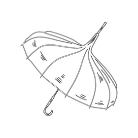 Outgeek Umbrella black and white clipart