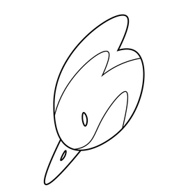 Woodpecker head black and white clipart