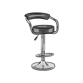 ABS Bar Stool with Back clipart
