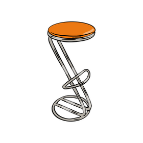 Pedestal Bar Stool clipart