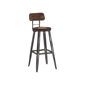 Bistro Bar Stool clipart