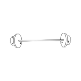 Barbells black and white clipart