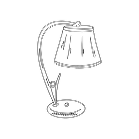 Table Lamp Black And White Clipart Vector Free Download