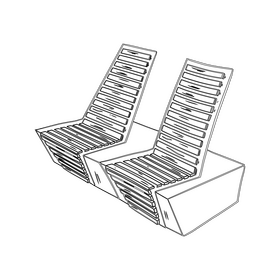 Companion Bench black and white clipart