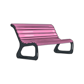 Street Bench clipart