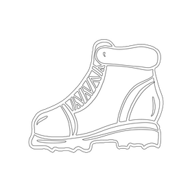 Boot black and white clipart