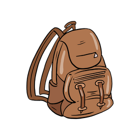 Leather Backpack clipart
