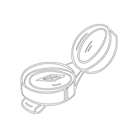 Compass black and white clipart