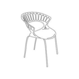 Plastic Chair black and white clipart