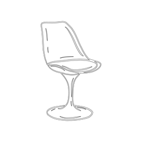 Bar Stool black and white clipart