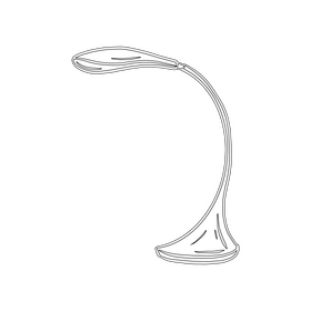 LED Table Lamp black and white clipart