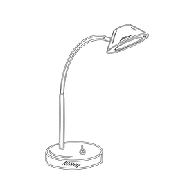 Study Table Lamp black and white clipart