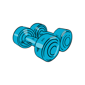 Fixed Rubber Dumbbells clipart