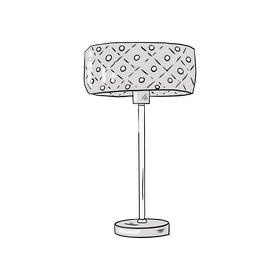 Drum Shaped Floor Lamp clipart