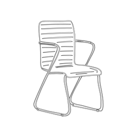 Office Guest Chair black and white clipart