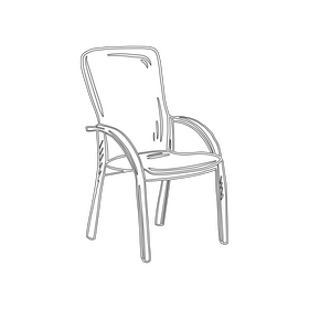 Office Guest Chair black and white clipart