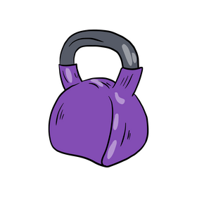 Vinyl Coated Kettlebell clipart