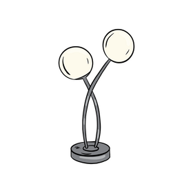 Double Arm LED Table Lamp clipart