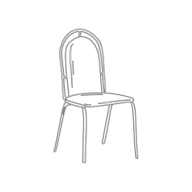 Stacking Chair black and white clipart