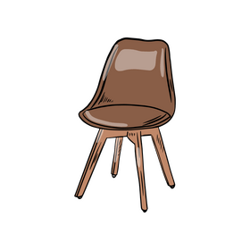 Bar Stool with Backrest clipart