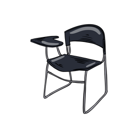 Student Chair with Tablet Arm clipart
