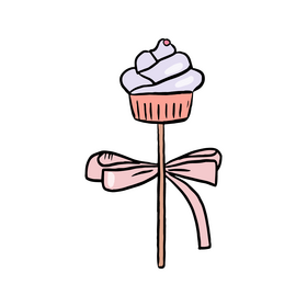 Cupcake on a Stick clipart