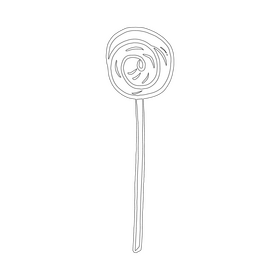 Lollipop black and white clipart