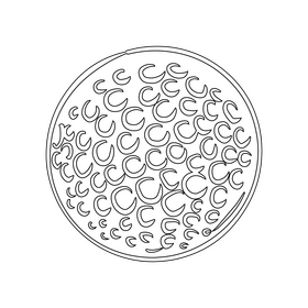 Golf Ball black and white clipart
