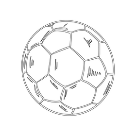 Handball Ball black and white clipart