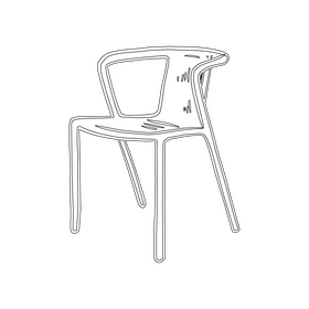 Plastic Chair black and white clipart