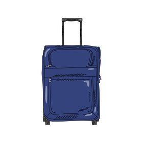 Blue Suitcase clipart