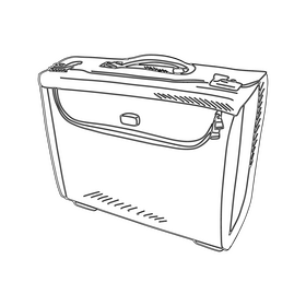 Briefcase black and white clipart